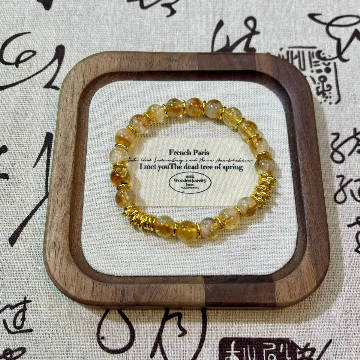 8mm Yellow Tower Crystal Coiled Bracelet: Diverse, Original Designs, Fashionable, Light Luxury, Natural Crystal Bracelet